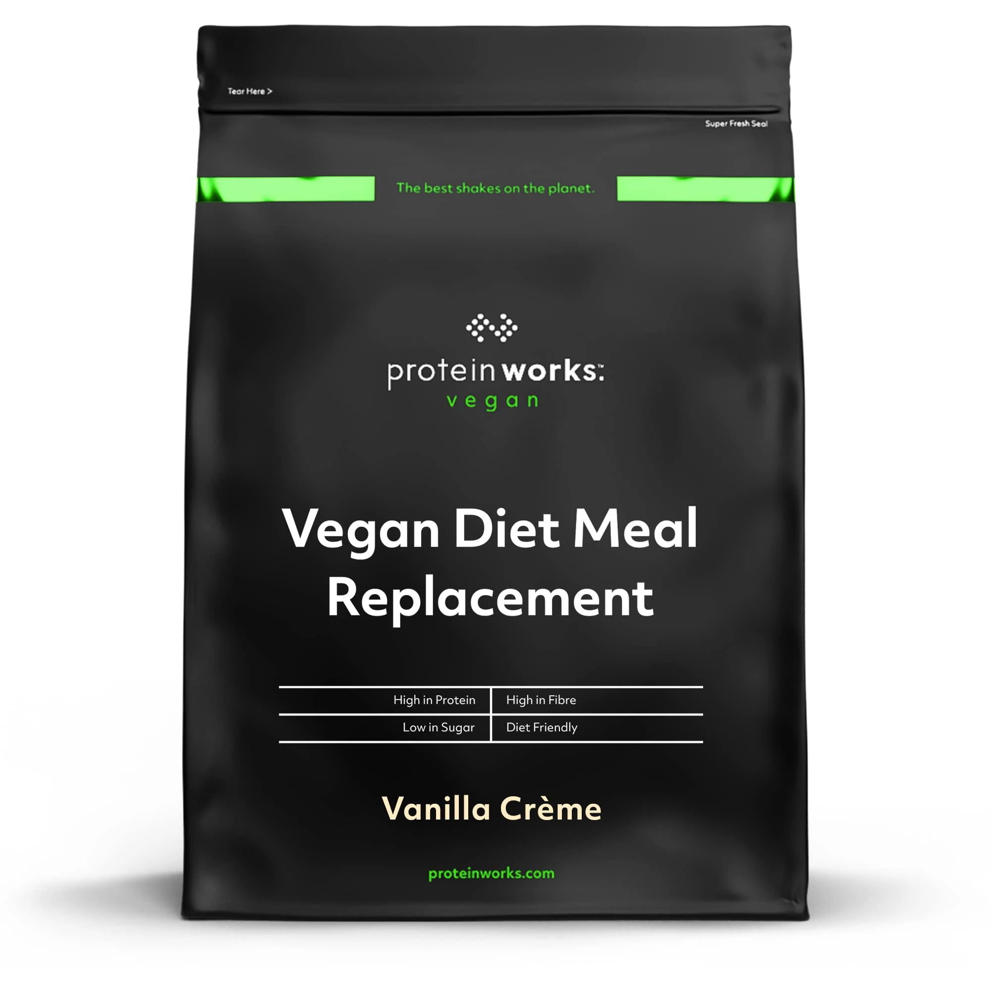Protein Works - Vegan Diet Meal Replacement Shake | Nutritionally Complete 250 Calorie Meal | Vegan Meal Shake | Plant Based Meal | 7 Servings | Vanilla Crème | 500g