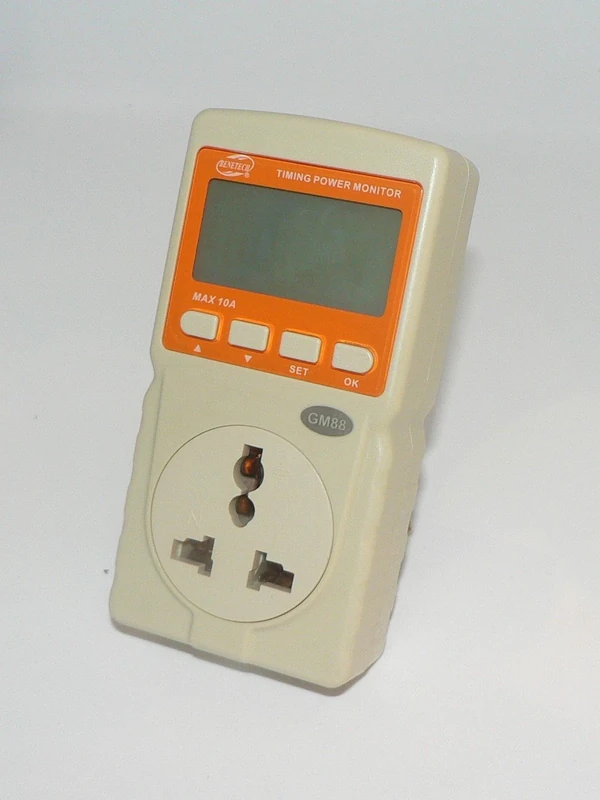 Digital Timing Power Monitor Max 10A Micro Power Monitor with Plug Socket (W1095)
