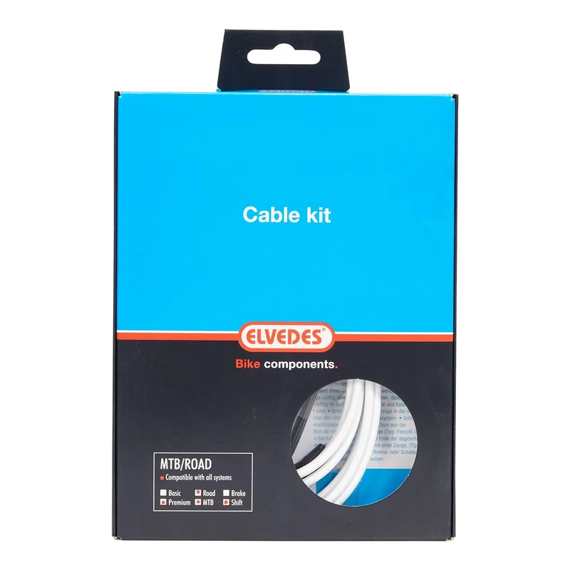 Elvedes Complete Waterproof Transmission Kit Cables for Adults - White