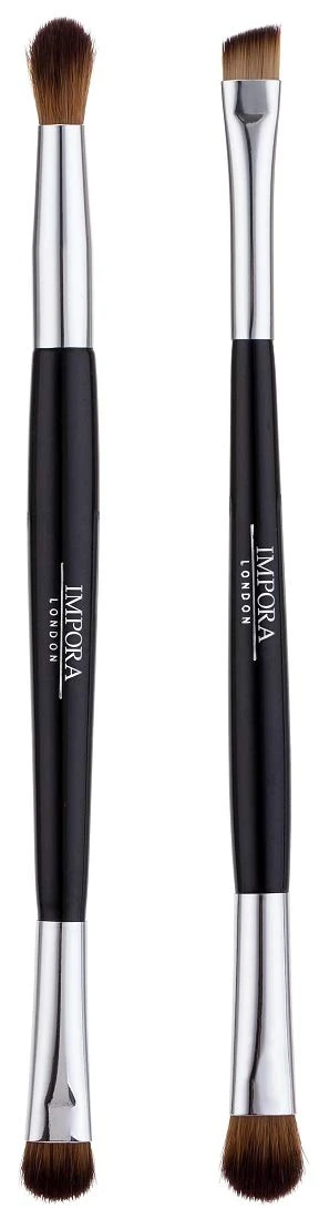Eye Brush Set – Double Ended Makeup Brushes by Impora London. Eyeshadow Tools for Blending, Defining, Smudging, Shading. Perfect for Travel.