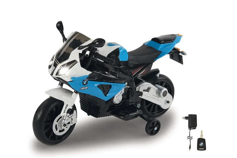 Jamara 460281 BMW S1000RR 12 V 2-Speed Ride-on Motorbike with Powerful Drive Motor and Battery, Blue