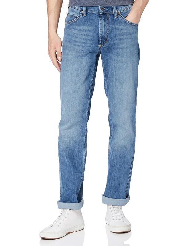 MUSTANG Men's Tramper Straight Slim Jeans, Blue (Medium Middle), W34/L30 (Manufacturer Size:34/30) - Image 1