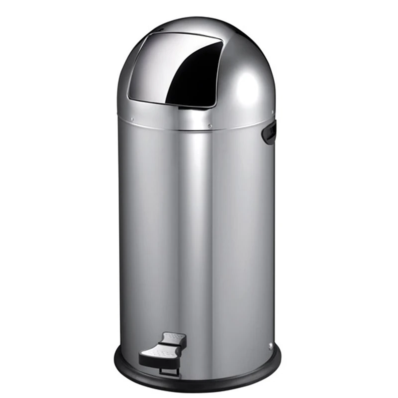 Garcia of Pou 127.75 Push 22 Litre Bin, 33 x 63 cm, Pack of 1, Silver