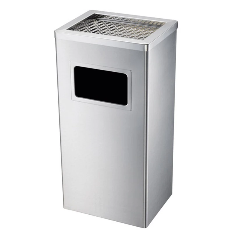 Garcia of Pou 158.74 Bin Rooms Rectangular Metal, Stainless Steel, 30 x 24 x 62 cm, Pack of 1, Silver - Image 1