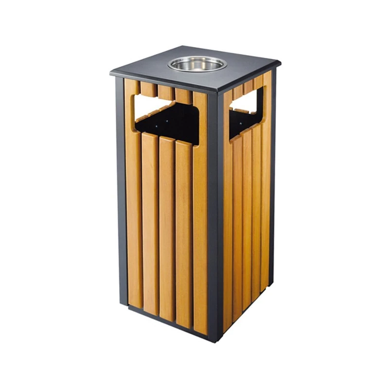 Garcia of Pou 158.73 External Bin, 35 x 35 x 81 cm, Pack of 1, Brown Wood - Image 1