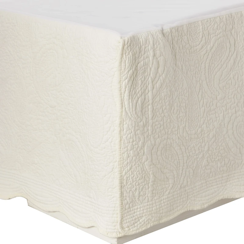 Greenland Home Bed Skirt, Ivory, King