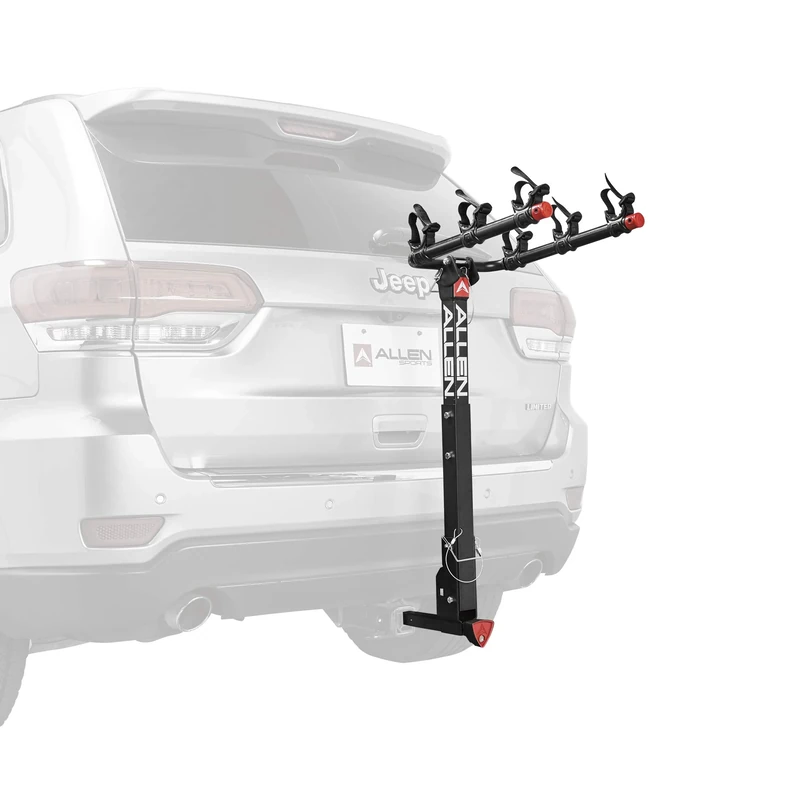 Allen Sports Unisex's 532QR Deluxe Locking Quick Release 3-Bike Carrier for 2 in. and 1 1/4 in. Hitch, Black
