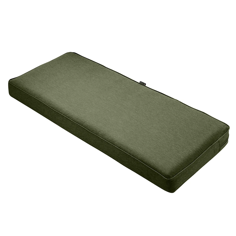 Classic Accessories Montlake Water-Resistant 54 x 18 x 3 Inch Outdoor Bench/Settee Cushion, Patio Furniture Swing Cushion, Heather Fern Green, Patio Loveseat Cushion