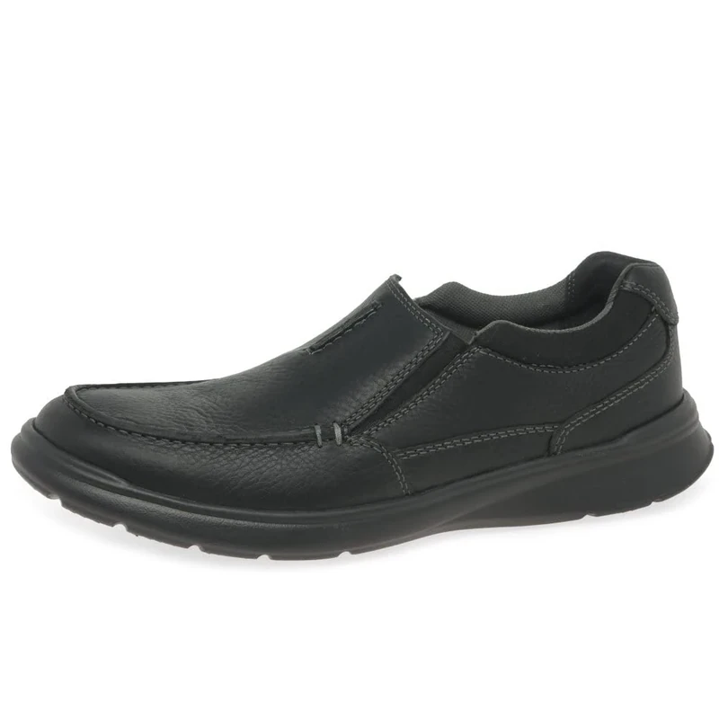 Clarks Mens Cotrell Free Loafers, Black Oily Lea, 8 UK