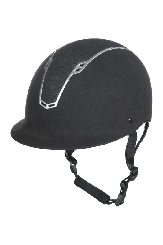 HKM 10016 Graz Riding Helmet, Riding Cap, Children, Unisex, Black/Black, M-L (57-59 cm)
