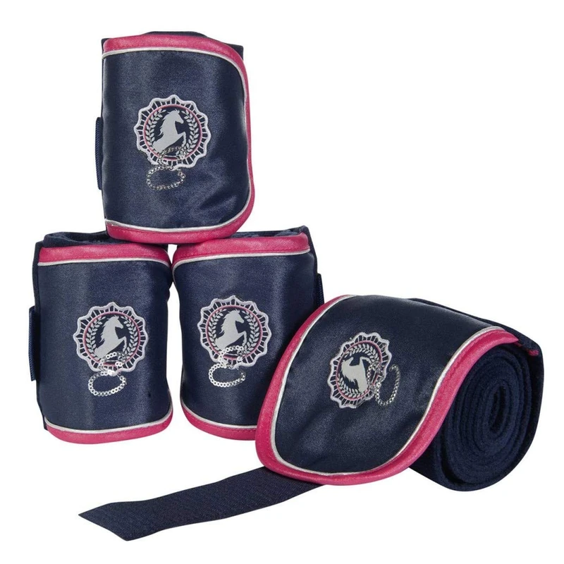 HKM Unisex – Adult Bandages 1019569390050 Dark Blue/Dark Pink, 300 cm