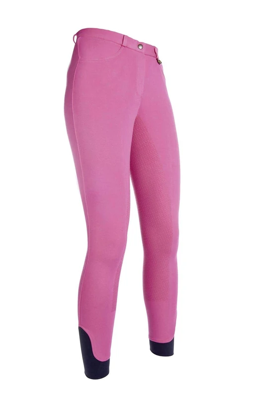HKM Adult Riding Breeches Kate Silicone Full seat 3900 Riding Breeches, 3900 Pink, 48