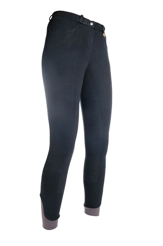 HKM Women's Kate Silicone Full seat Riding Breeches, Black, 38 - Image 1