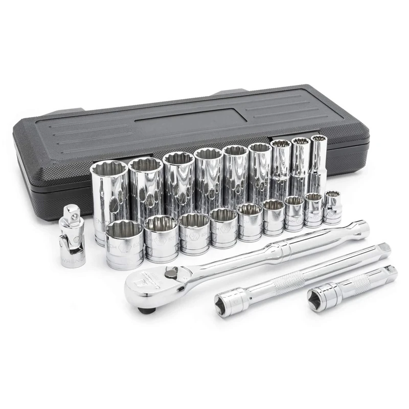 GearWrench 22 Pc. 3/8" Drive 12 Pt. Standard & Deep Mechanics Tool Set, SAE - 80691