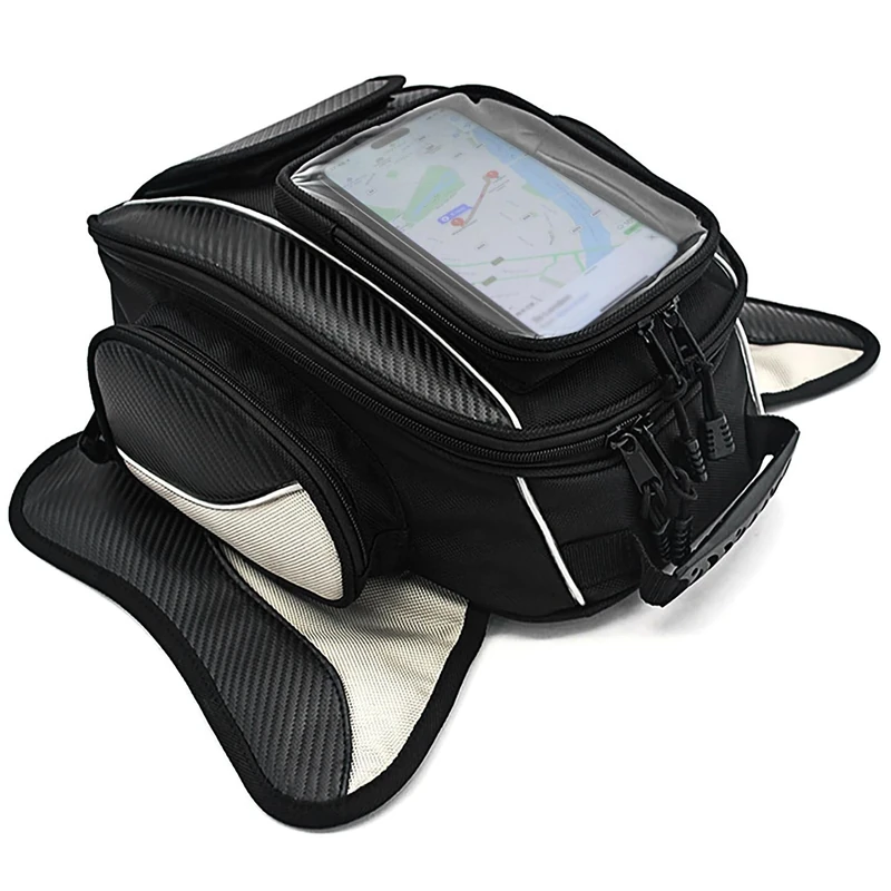 Dracarys Motorcycle Tank Bag Oxford Saddle Black Motorbike Bag - Universal Strong Magnetic Bag for Honda Yamaha Suzuki Kawasaki Harley