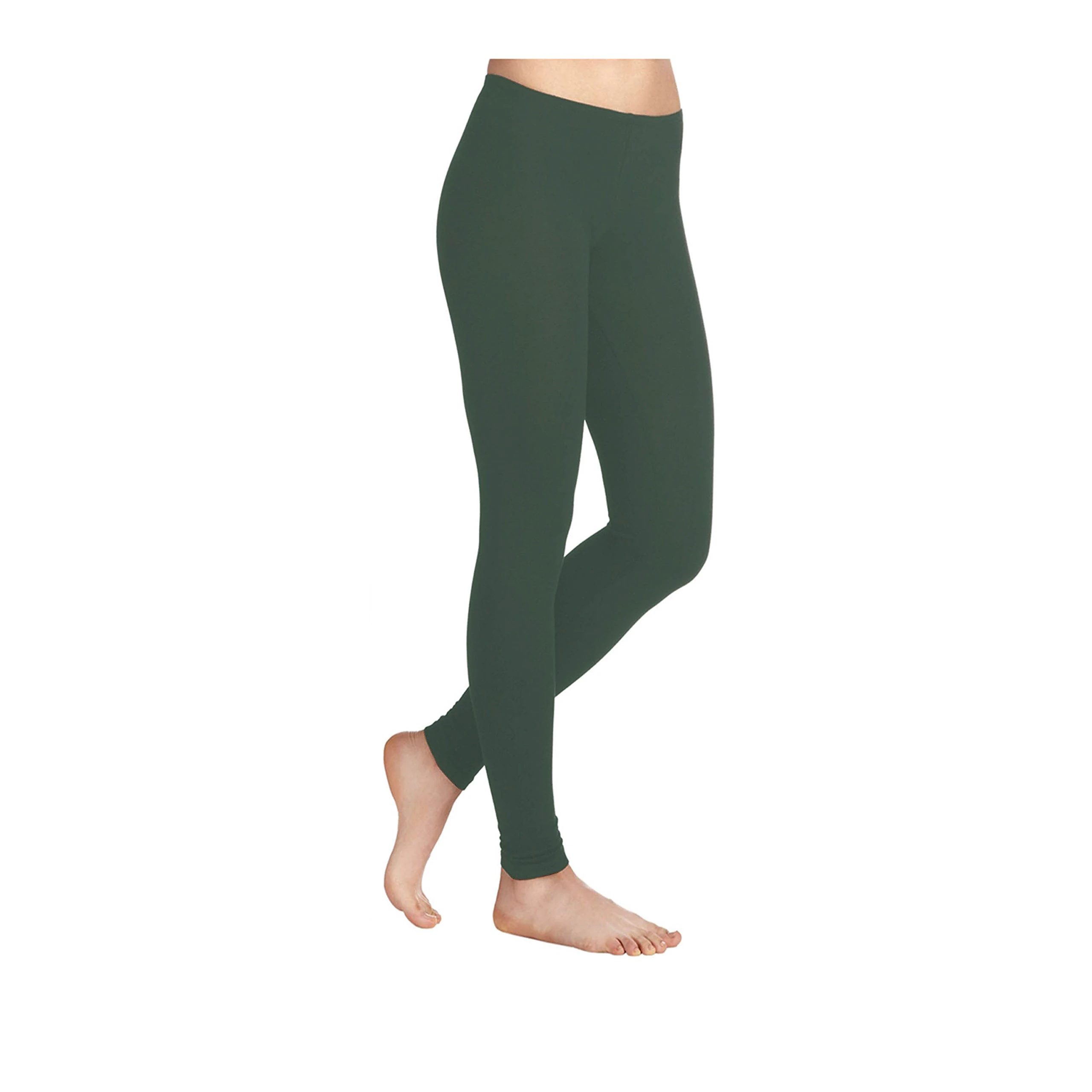 Missloved Plain Stretchy Viscose Lycra Leggings - XL to fit UK 16-18 - Bottle Green