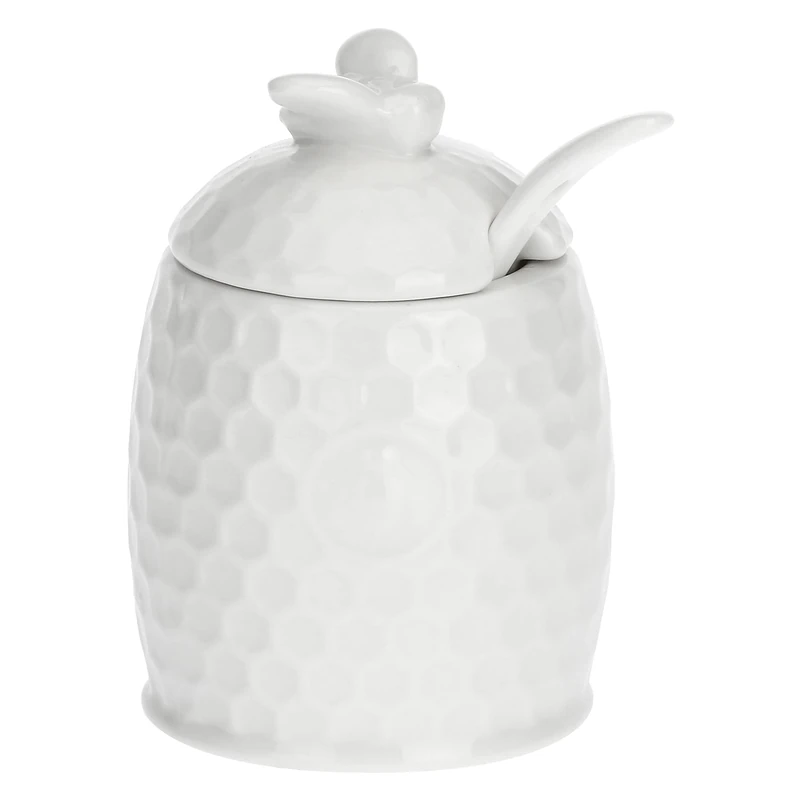 LA PORCELLANA Bianca - Sugar Bowl with Spoon Aperegina