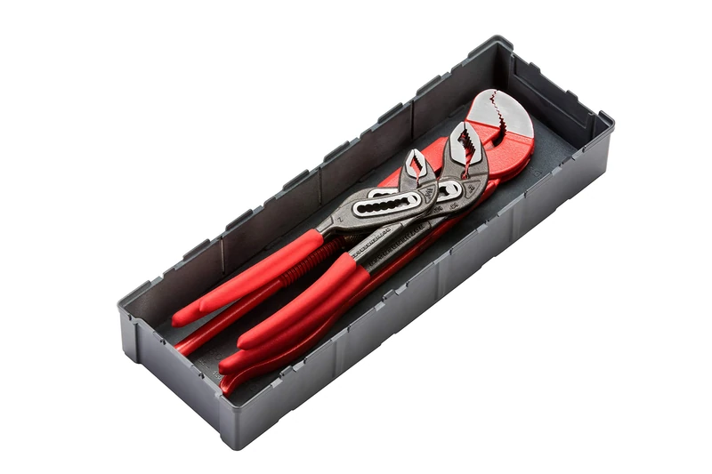 Rothenberger 1000002188 Pliers Set 3 Pieces with Corner Pipe Wrenches, Tool Box with Self-Clamping Water Pump Pliers, Reusable Robox, for Various Pipe Types up to 2 Inches, Red