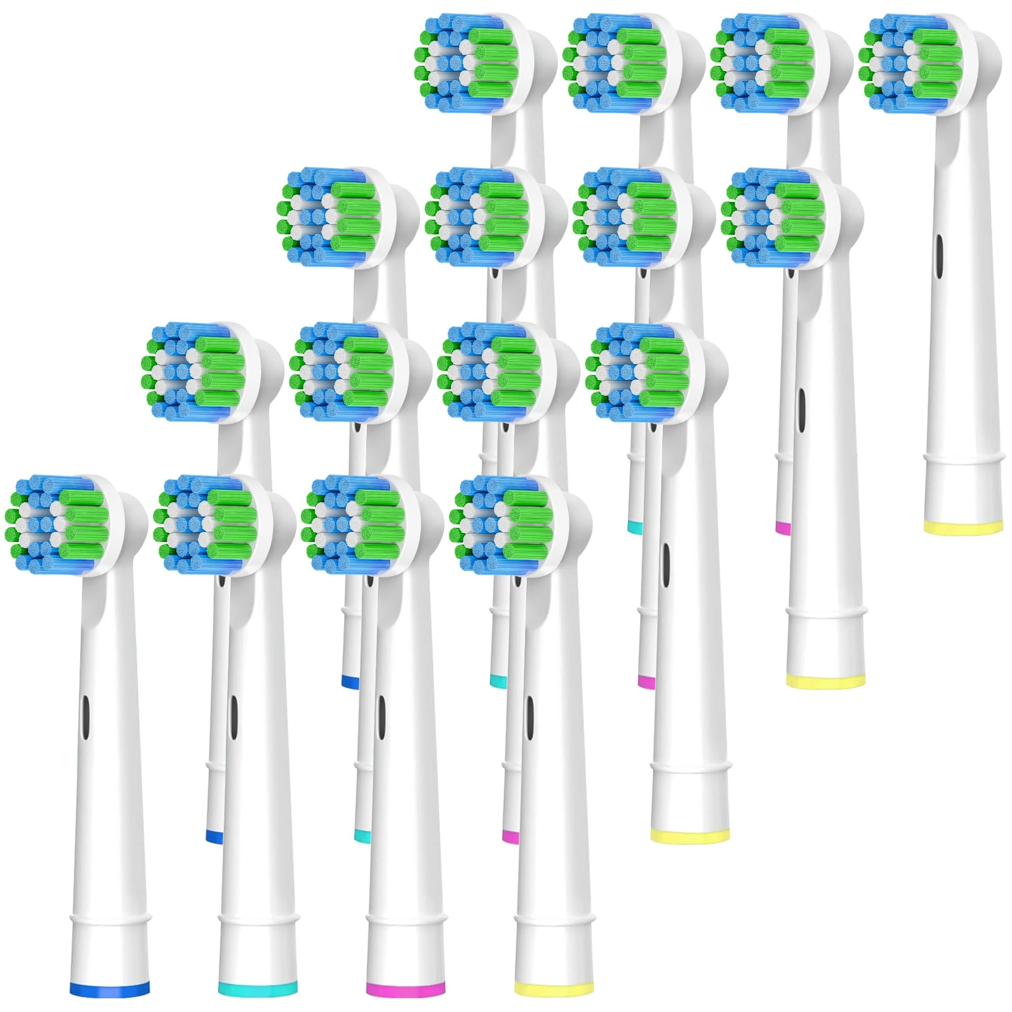 Oral B Compatible Toothbrush Heads, 16pcs Betterchoi Replacement Brush Heads for Most Braun Oral B Electric Toothbrushes.