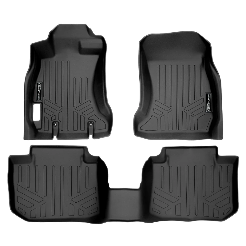 MAX LINER - A0265/B0265 Floor Mats 2 Row Liner Set Black for 2013-2017 Subaru Crosstrek/XV Crosstrek