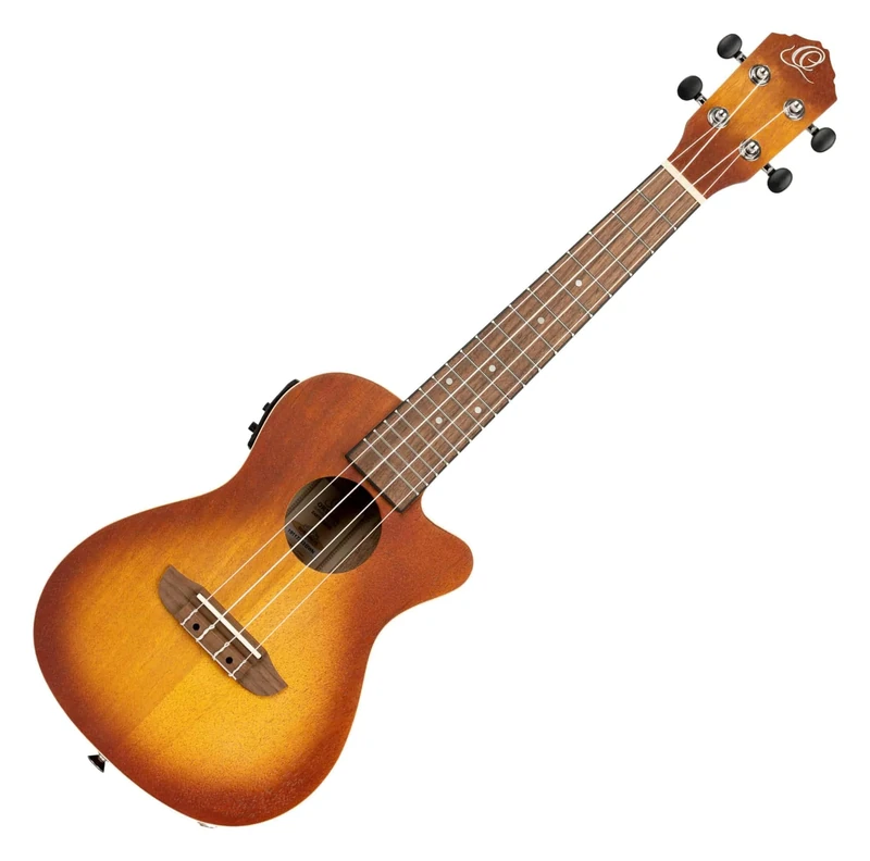 Ortega Guitars Concert Ukulele Electro-Acoustic – Earth Series – with Cutaway – Okoume, Brown (RUDAWN-CE)