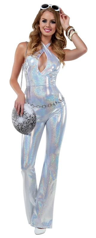 Starline S8032 Disco Honey sexy Adult Sized Costumes, Silver, S - Image 1