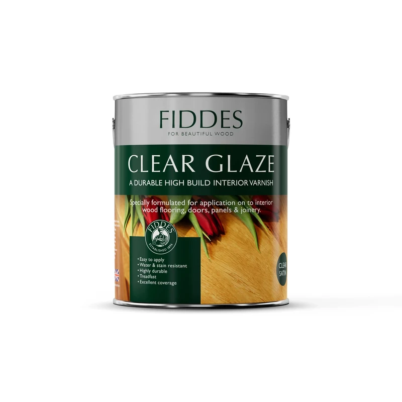 Fiddes Satin Finish Clear Glaze Varnish 2.5 Litre