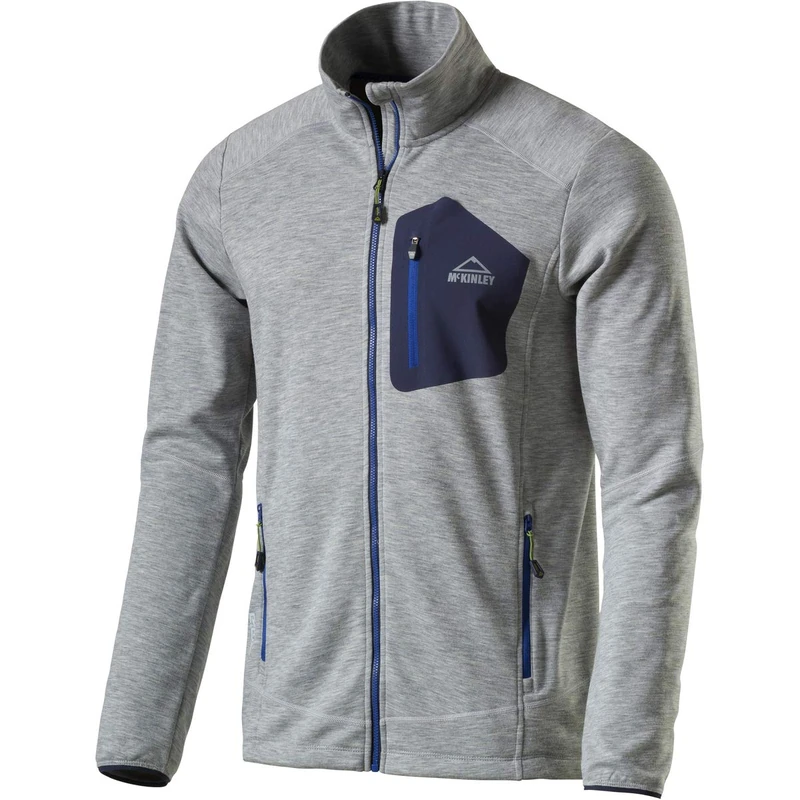 McKINLEY Men's Batlow Fleece Jacket, Men, 273496903950, Grey Dark/Mélange/Na, L
