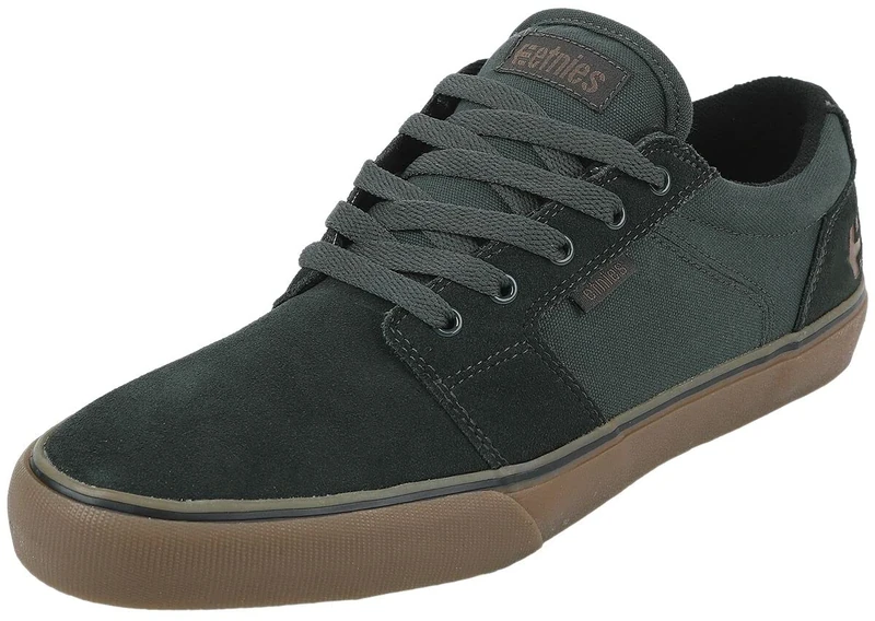 Etnies Barge LS – Classic Skate Look, Slim Vulcanized Silhoutte, Hefty Armored Collar, Reinforced Vulc, Cushioned Fit, Everyday Sneakers