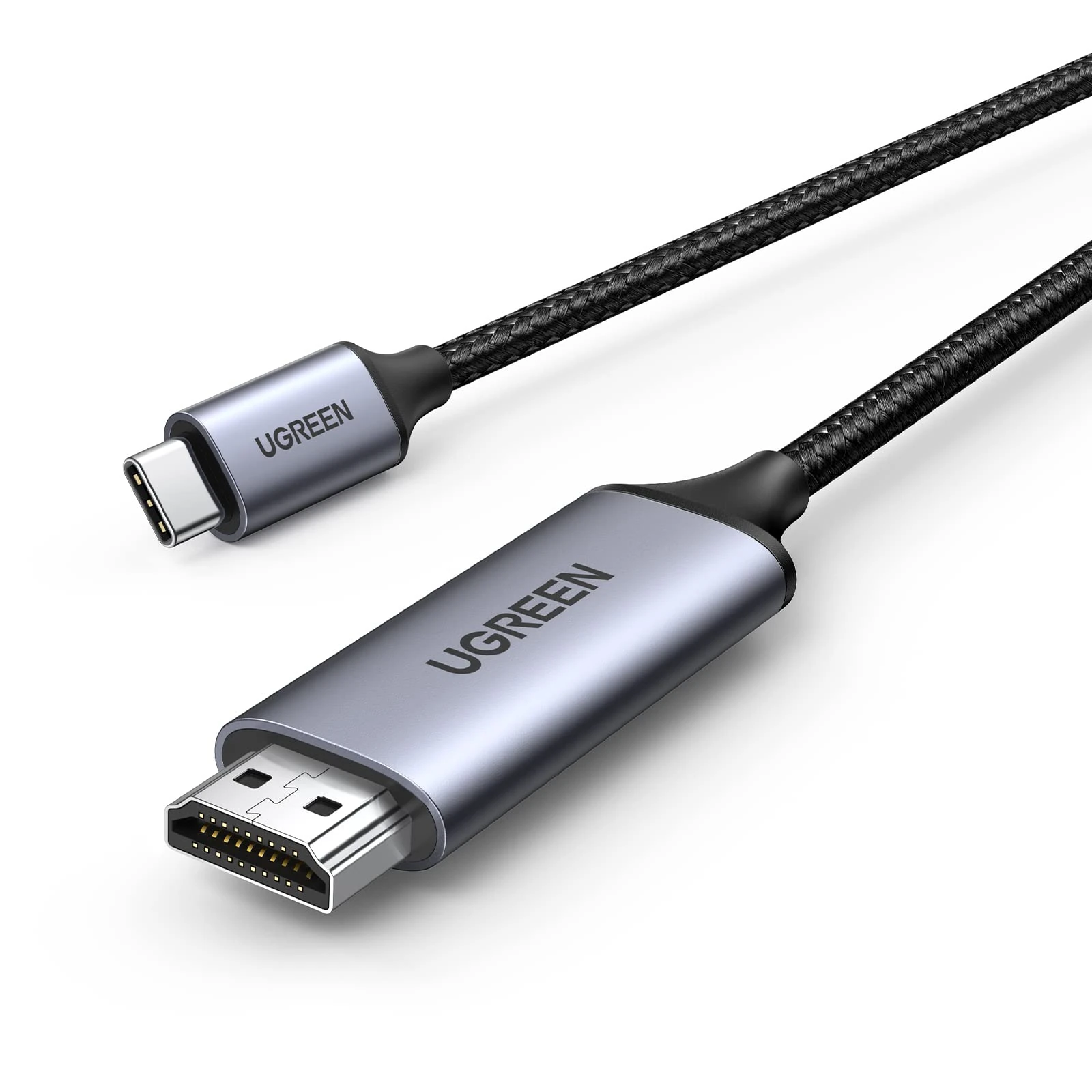 UGREEN USB C to HDMI Cable 4K@60Hz 1440P@120Hz 1080P@240Hz Type C Thunderbolt 5 4 3 to HDMI 2.0 HDR Adapter Compatible with iPhone 16 15 MacBook Pro Air Mac Mini, iMac iPad Galaxy S25 Ultra S24(2M)