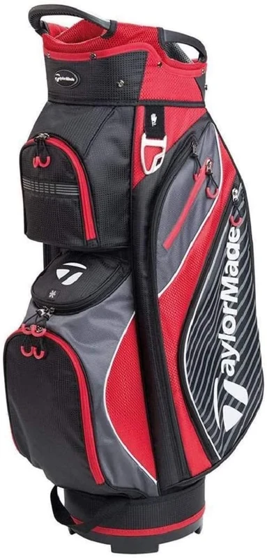 TaylorMade Golf Bag, Black/Red, Pro Cart 6.0