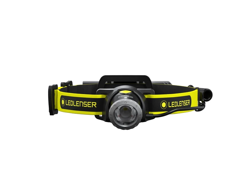 Ledlenser iH8R - Rechargeable LED 600 Lumens Head Torch, Helmet Mounting Set, Running Head Lamp, Water Resistant (IP68) Camping Light, Cycling, Fishing, Hiking Equipment, Up to 120 Hours Running Time