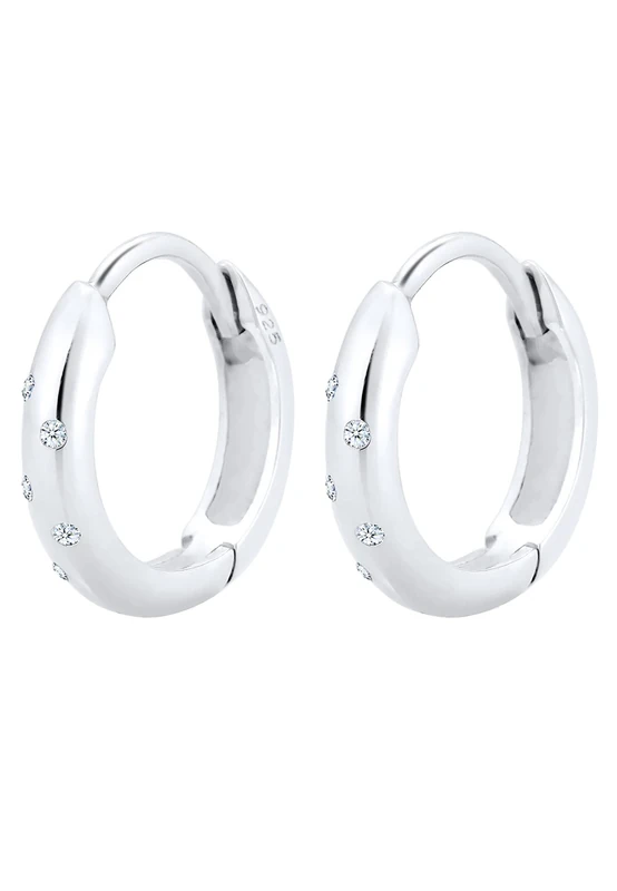 Diamore Women's 925 Sterling Silver Hoop Earrings 309512117