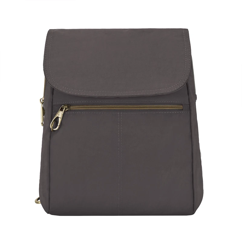 Travelon Luggage Anti-Theft Signature Slim Backpack, Smoke, One Size, Anti-theft Signature Slim Backpack
