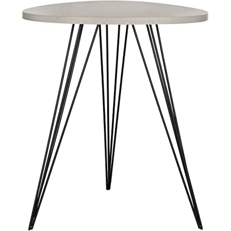 Safavieh Wooden Side Table, EAF4207B in Grey & Black - Image 1
