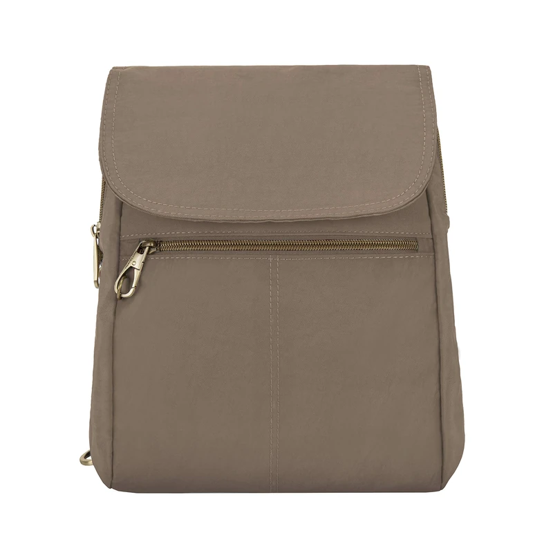 Travelon Luggage Anti-Theft Signature Slim Backpack, Sable, One Size