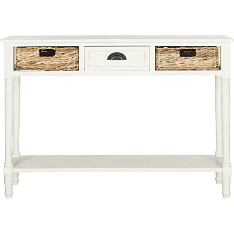 SAFAVIEH Modern Wooden , in Distressed and White, 35 X 115 X 80