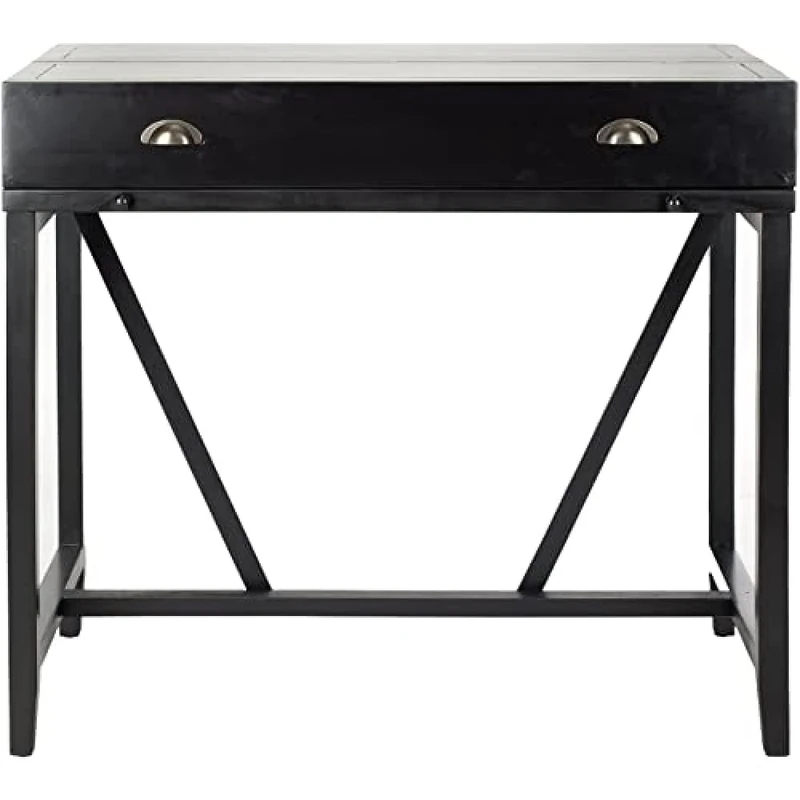 SAFAVIEH Rustic Wooden Desks, in Black, 55 X 100 X 90