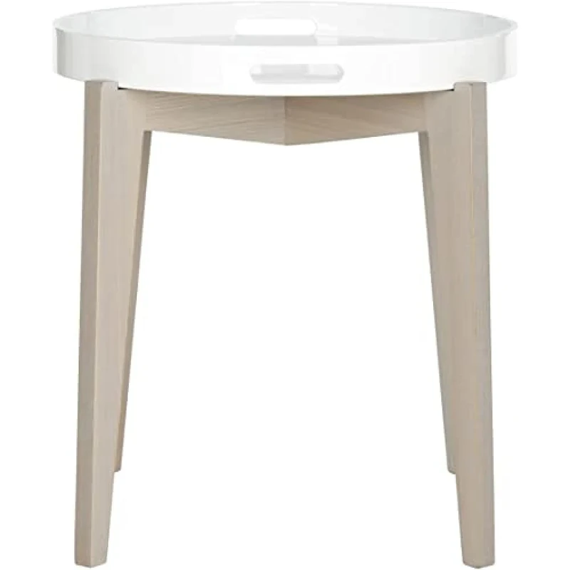 Safavieh Modern Wooden, in White and Grey, 50 X 50 X 55