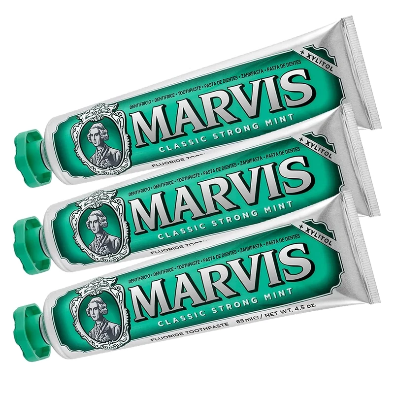Marvis Classic Strong Mint Toothpaste - 3 Pack (85ml each)