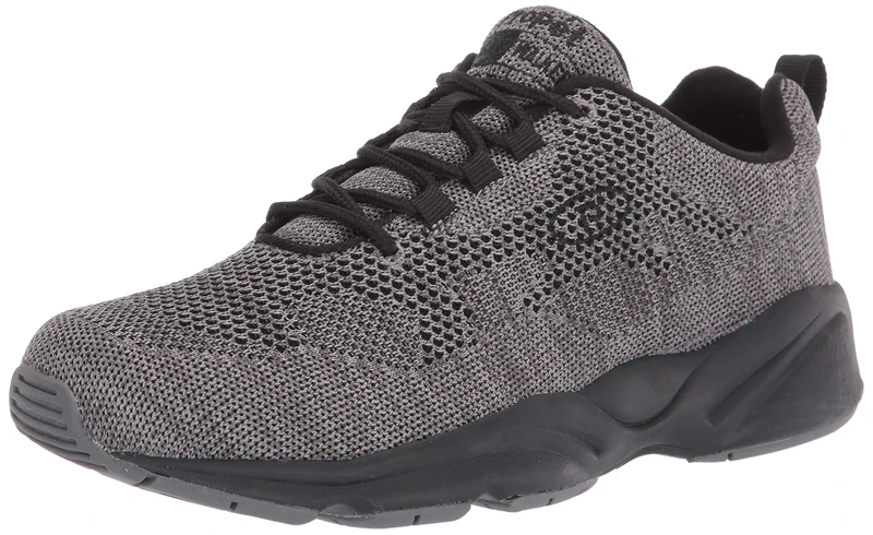Propét Men's Stability Fly Sneaker, Dk Grey/Lt Grey, 12 UK