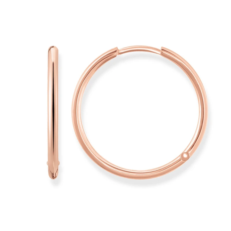 THOMAS SABO hoop earrings large 925 Sterling Silver; 18k Rose Gold Plating
