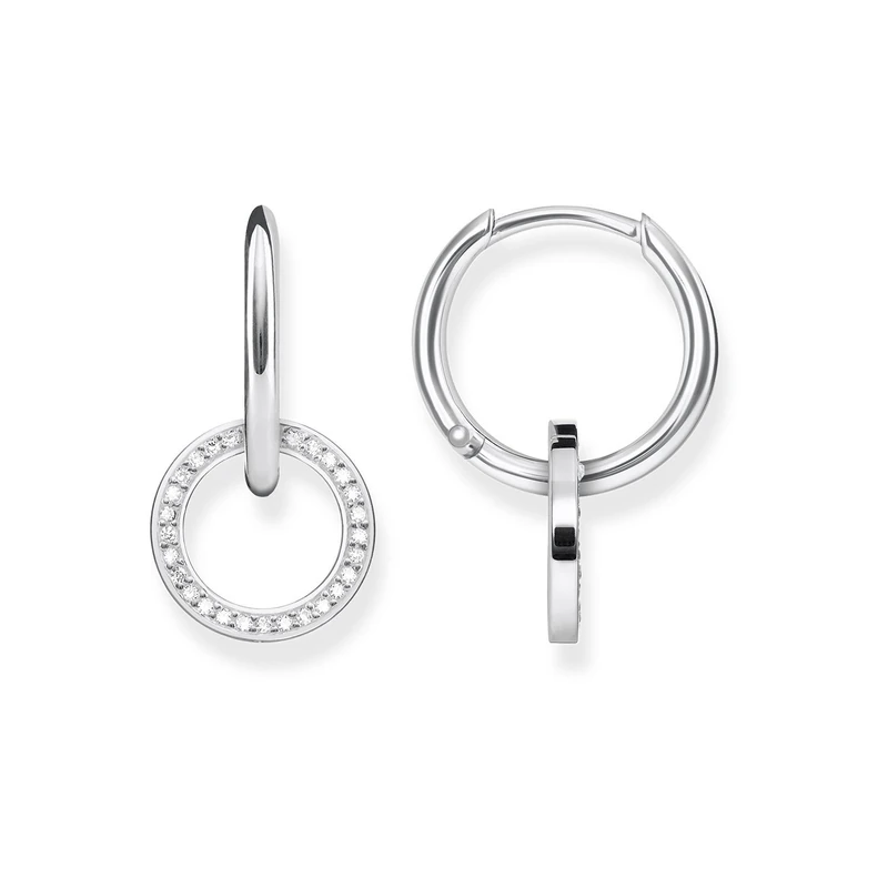 Thomas Sabo Women Hoop Earrings Circle 925 Sterling Silver CR620-051-15