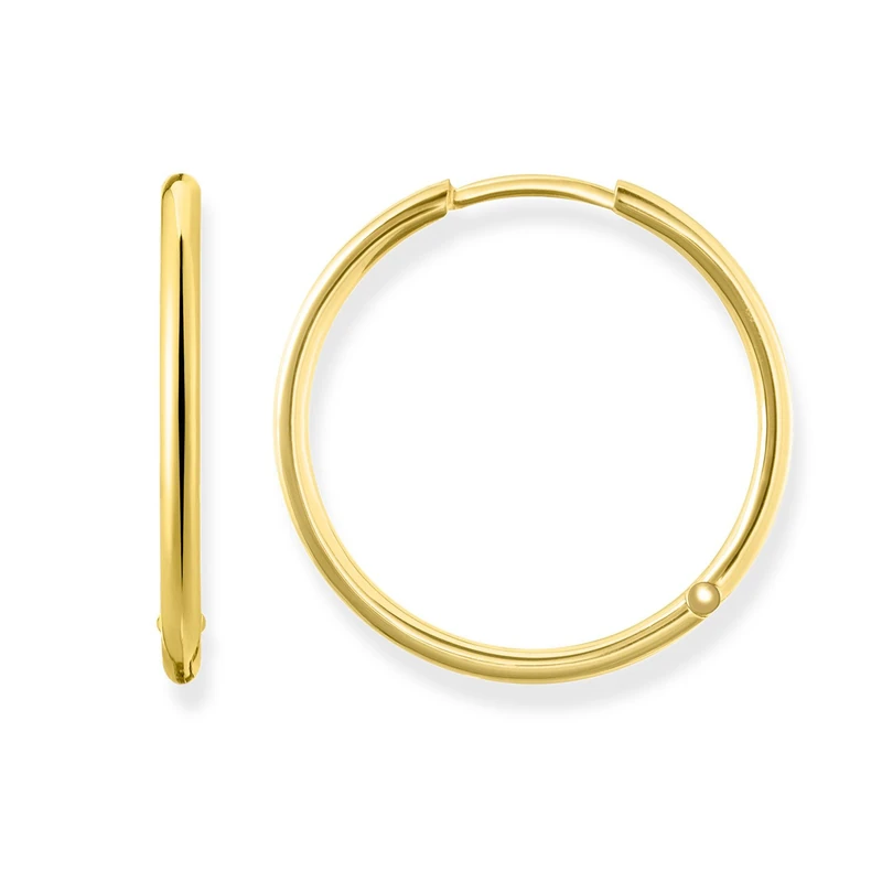 THOMAS SABO Hoop earrings large 18k Yellow Gold Plating, 925 Sterling Silver