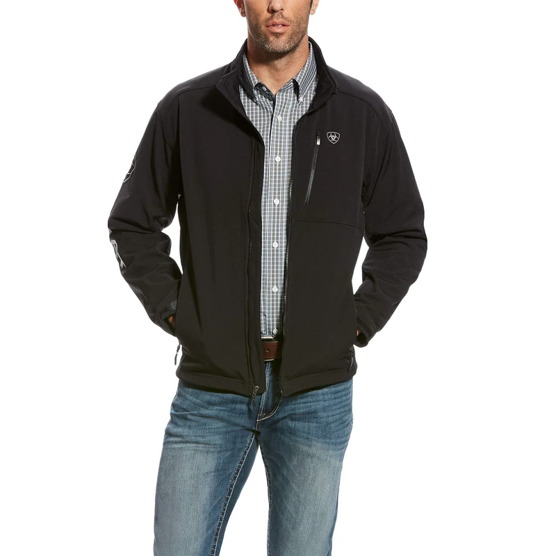 ARIAT Men's Logo 2.0 Softshell Jacket, Black, XX-Large