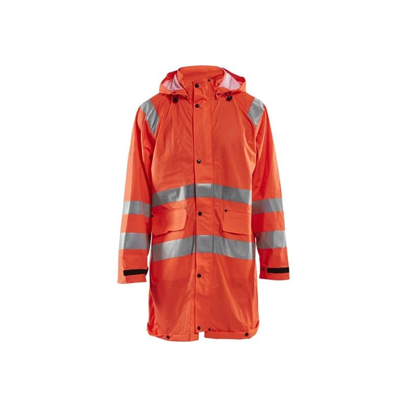 Blaklader 432420005300XS High Vis Level 1 Rain Jacket, Orange, Size XS