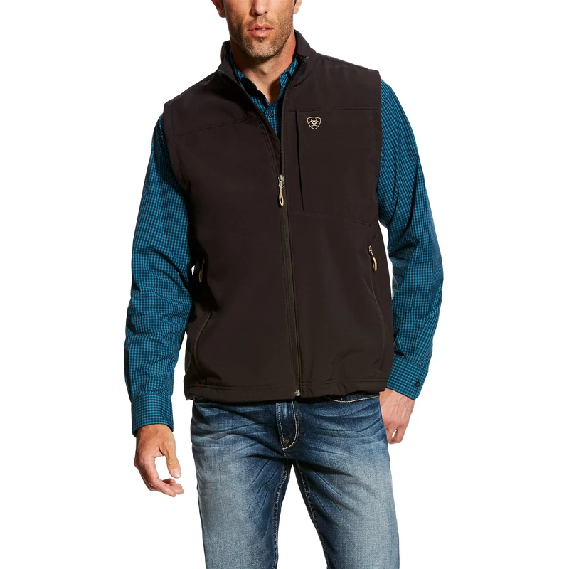 ARIAT Men's Vernon 2.0 Softshell Vest, Coffee Bean, XL