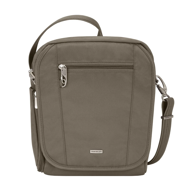 Travelon Women's Anti-Theft Tour Bag Sling Tote, Nutmeg, One Size