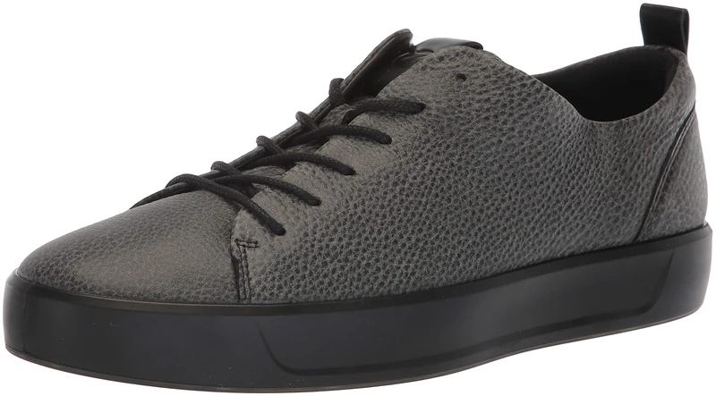 ECCO Men's Soft 8 Tie Sneaker, Black Shine Bright, 6.5/7 UK