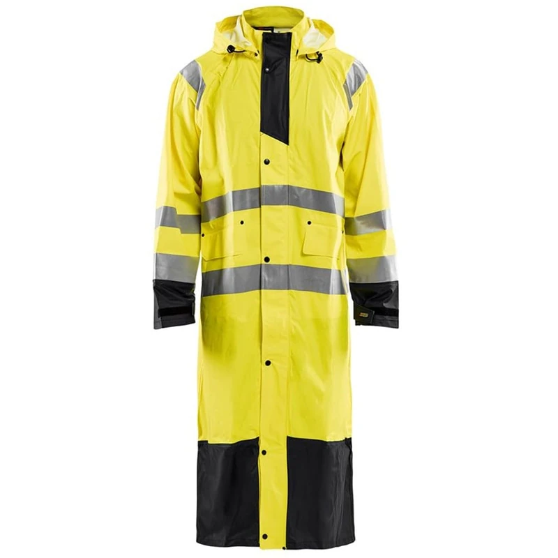 Blakläder 432520003399XX-Large High-Vis Raincoat "level 1", Yellow/Black, XX-Large